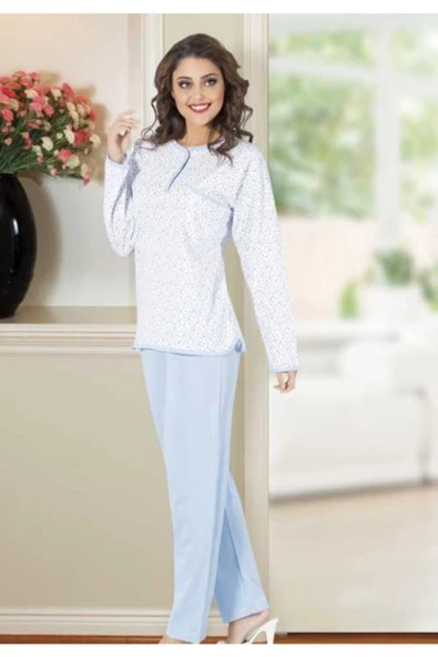 Uzun Kollu Anne Pijama Takımı ürün görseli 1