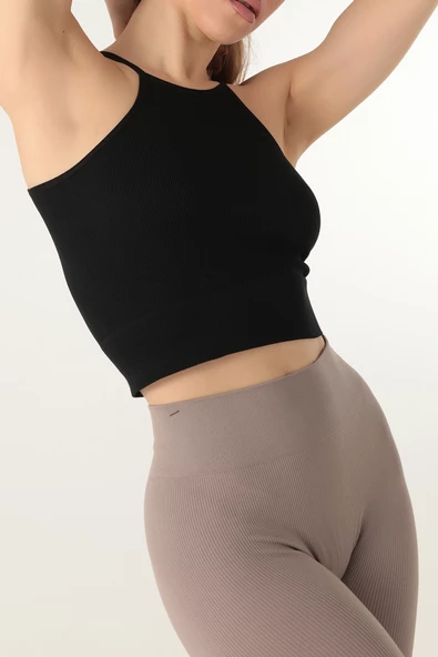 DoReMi Seamless Örme Halter Yaka Büstiyer - Resim 2