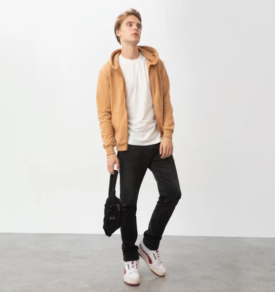 Nors Aesir Kapüşonlu Sweatshirt Latte - Resim 5