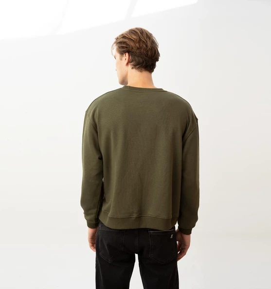 Nors Fenrir Sweatshirt Haki - Resim 3