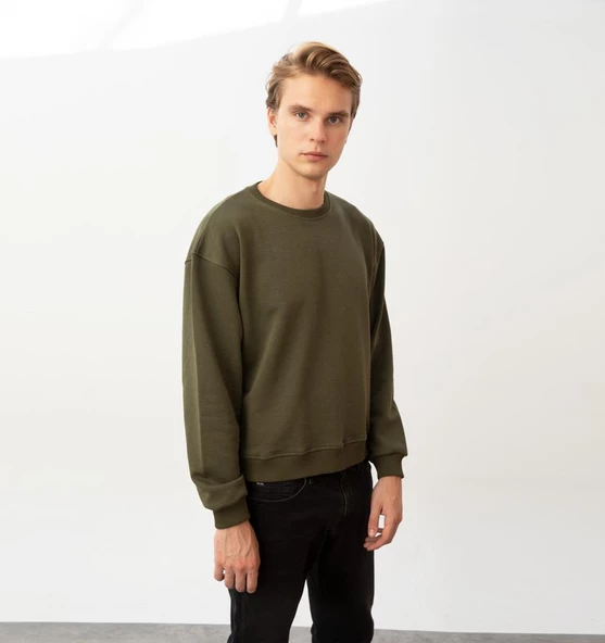 Nors Fenrir Sweatshirt Haki - Resim 2