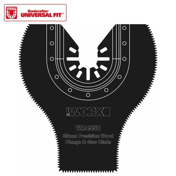 Worx Wa4958 Çok Amaçlı Raspalama Makinası İçin 35X80mm 180˚ Ahşap, Fiberglas, Pvc Universal Dalma/Kesme Bıçağı ürün görseli 1