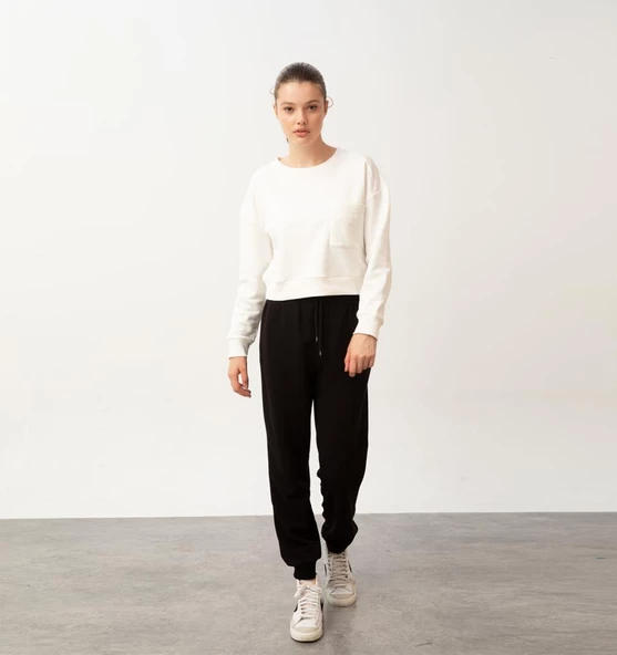 Nors Baldur Crop Sweatshirt Ekru ürün görseli 1