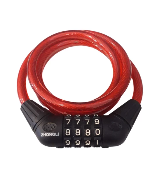 Zhongli Şifreli Çelik Kilit kırmızı 10x1200mm ürün görseli 1