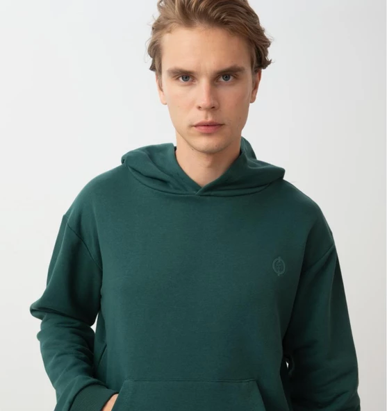Nors Kvasir Kapüşonlu Sweatshirt Nefti Yeşil - Resim 3