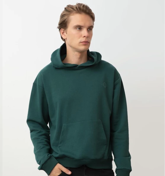 Nors Kvasir Kapüşonlu Sweatshirt Nefti Yeşil ürün görseli 1