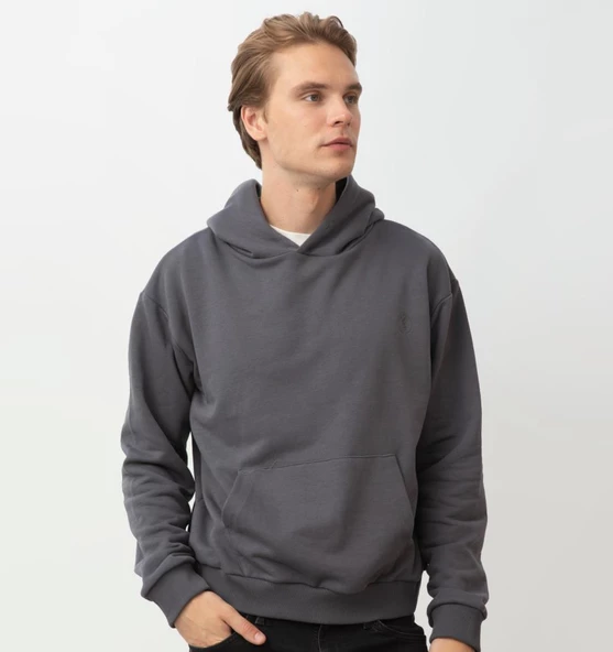 Nors Kvasir Kapüşonlu Sweatshirt Antrasit - Resim 2