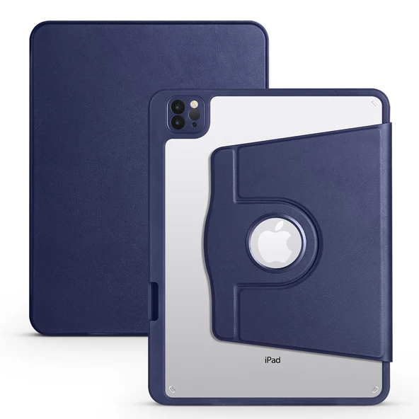 Apple iPad 10.9 2022 (10.Nesil) Kılıf Zore Termik Kalem Bölmeli Dönebilen Standlı Kılıf ürün görseli 1