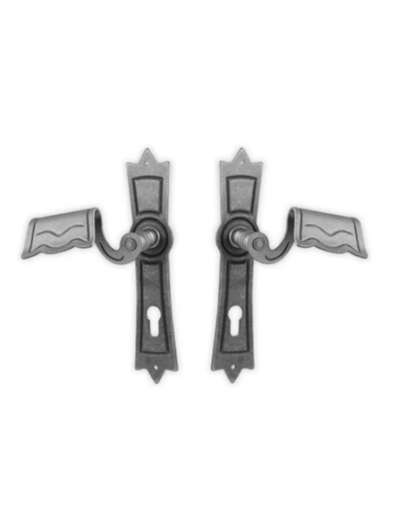 Ferforje Kapı Kolu / Metal Kapı Kolu Seti ürün görseli 1