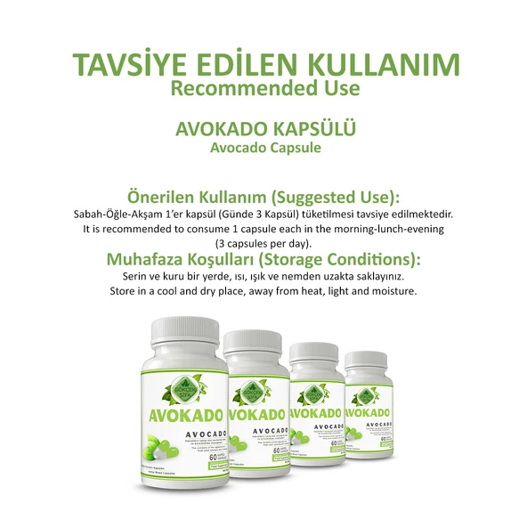 Avokado Kapsül (AVOCADO CAPSULE) 60 Adet - Resim 4