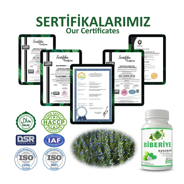 Biberiye Kapsül (Rosemary Capsule) 60 Adet - Resim 5