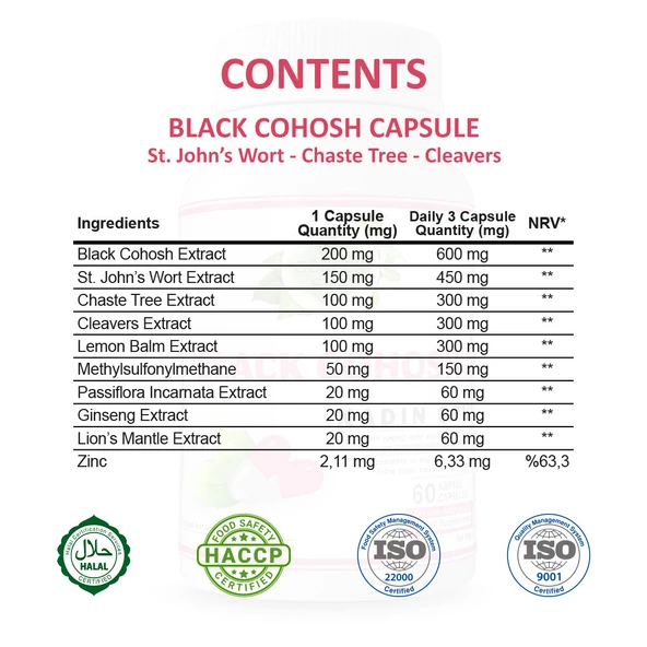 Kadın Otu Kapsül (BLACK COHOSH CAPSULE) 60 Adet - Resim 2