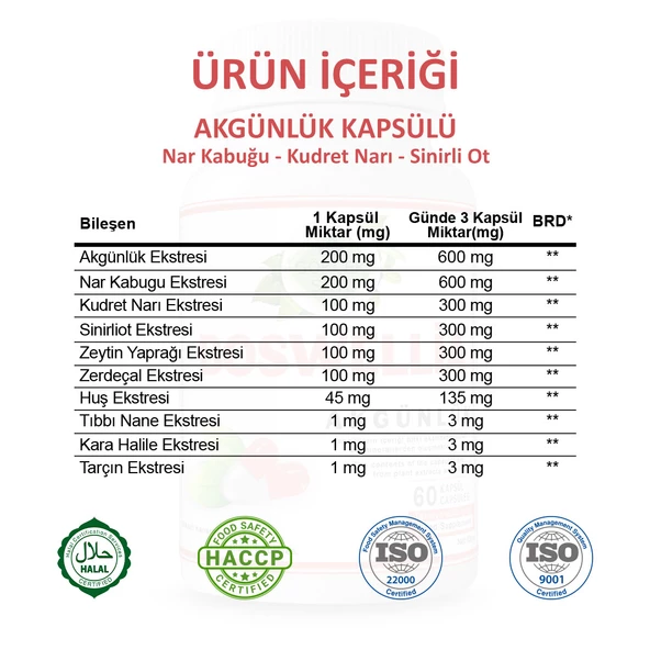 Akgünlük Kapsül (Boswellia Capsule)  60 Adet - Resim 3