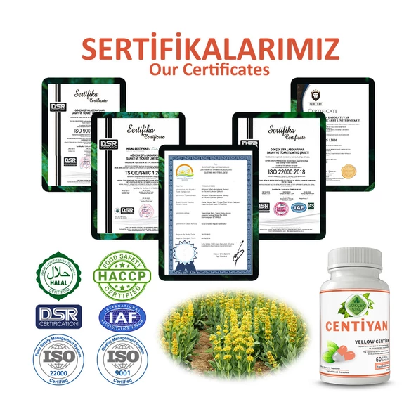 Centiyan Kapsül ( Yellow Gentian Capsule) 60 Adet - Resim 5