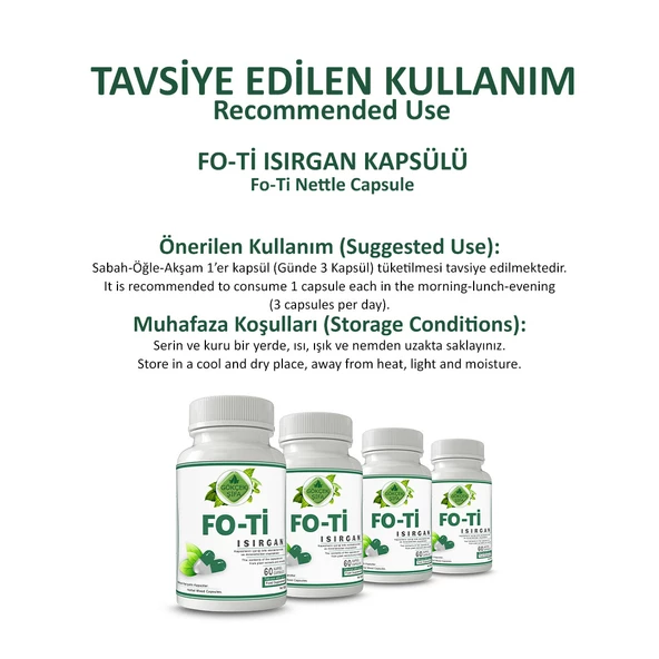 Fo-ti Kapsül (ISIRGAN KAPSÜL) 60 Adet - Resim 4