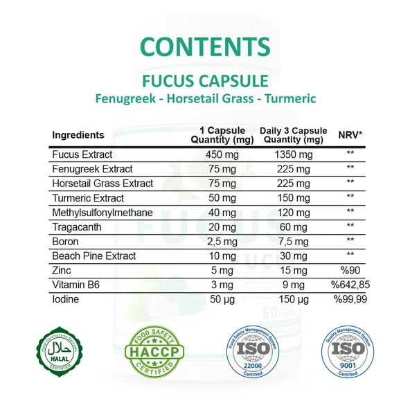 Fucus Kapsül (FUCUS CAPSULE) 60 Adet - Resim 2