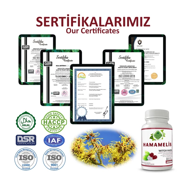 Hamamelis Kapsül (WİTCH HAZEL CAPSULE) 60 Adet - Resim 5