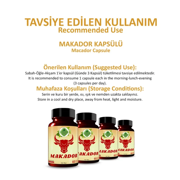 Makador Kapsül (MACADOR CAPSULE) 60 Adet - Resim 4