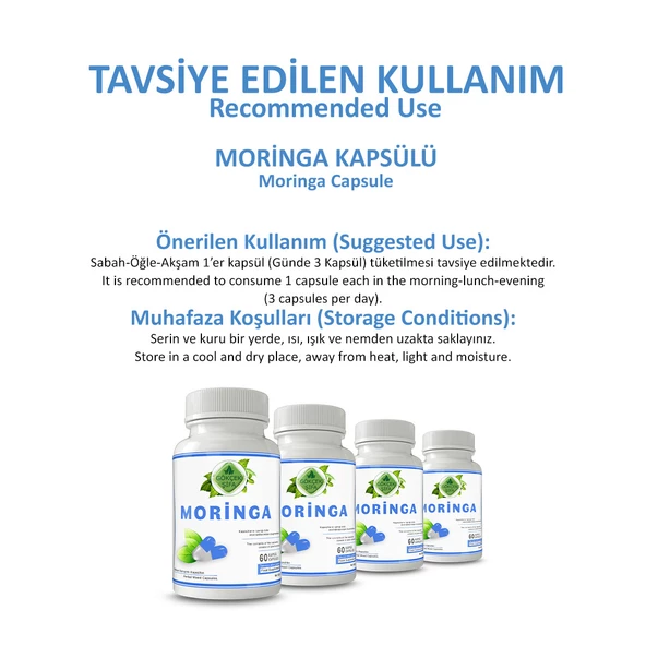 Moringa Kapsül (Moringa Capsule)  60 Adet - Resim 4
