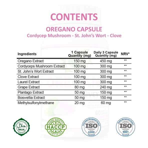 Güvey Otu Kapsül (OREGANO CAPSULE) 60 Adet - Resim 2