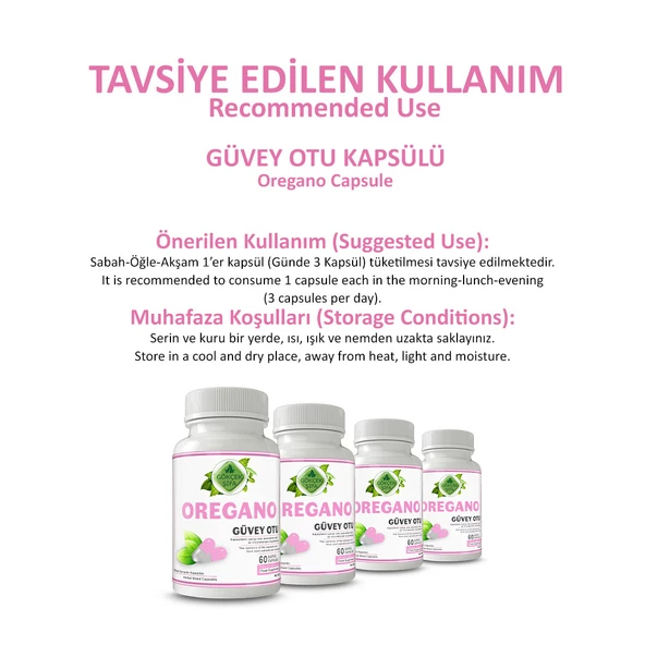 Güvey Otu Kapsül (OREGANO CAPSULE) 60 Adet - Resim 4
