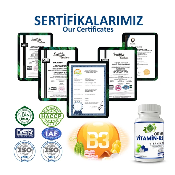 Orme Vitamin B3 Kapsül (VİTAMİN B3 CAPSULE) 60 Adet - Resim 5