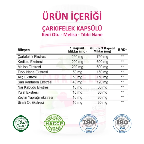 Çarkıfelek Kapsül (PASSİFLORA INCARNATA CAPSULE) 60 Adet - Resim 3