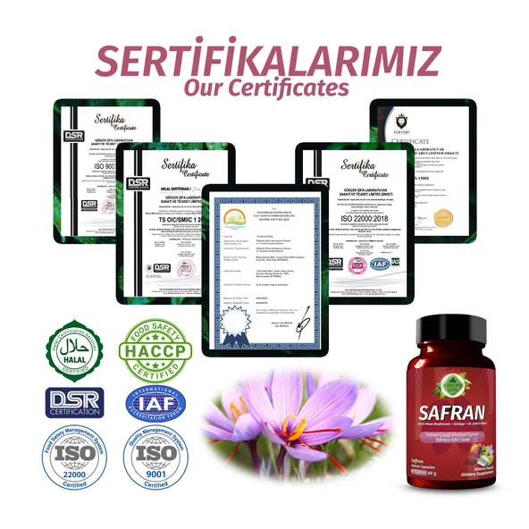 Safran Kapsül (Saffron Capsule) 60 Adet - Resim 5