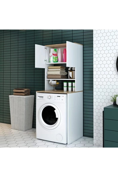 Nur Mobilya Çamaşır Makinesi Banyo Dolabı ürün görseli 1
