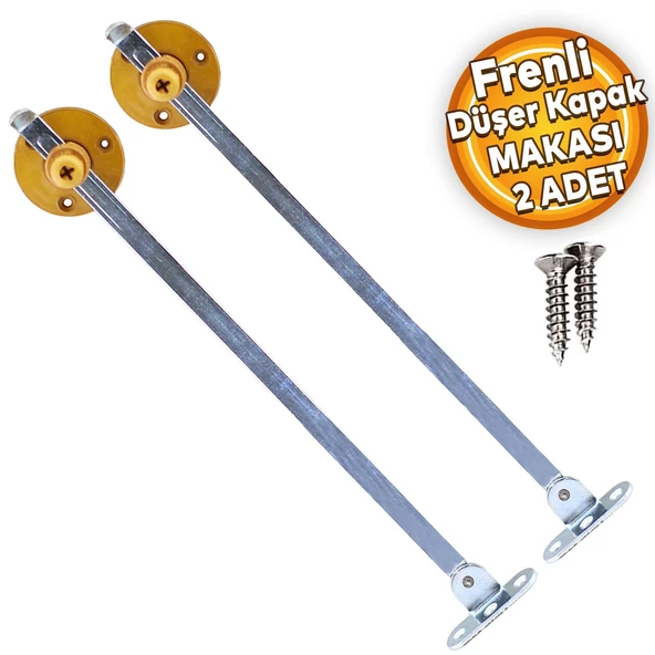Düşer Kapak Makası Frenli Dolap Çekmece Metal 25 Cm Sessiz Açma Kapama Amortisör Piston Açık Kahve Bar (2 ADET) ürün görseli 1