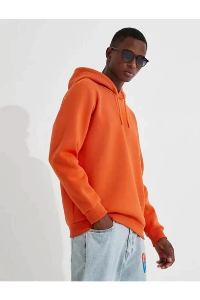 Erkek Sweatshirt Turuncu 3wam70050mk - Resim 2