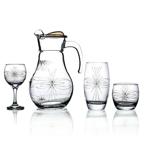 Decocia Pudgy 19 Parça  6 Kişilik Bardak Çeyiz Seti Mira Desenli ürün görseli 1
