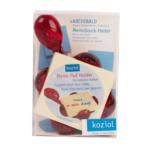 Koziol 5548-536 Archıbald Not Kağıdı Tutacağı Kırmızı ürün görseli 1