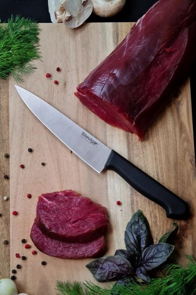 Stevig Solid Mini Şef Bıçağı 15 cm Siyah ST-400.002 - Resim 2