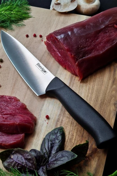 Stevig Solid Şef Bıçağı 17,5 cm Siyah ST-400.001 - Resim 3