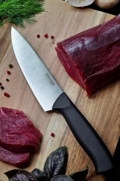 Stevig Solid Şef Bıçağı 17,5 cm Siyah ST-400.001 - Resim 2