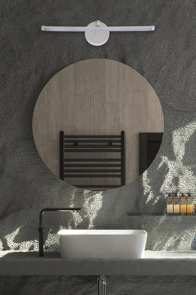 D-light Resim Ayna Aplik 40 cm. Beyaz ürün görseli 1