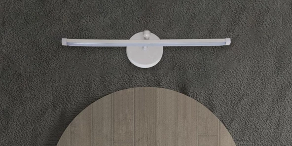 D-light Resim Ayna Aplik 40 cm. Beyaz - Resim 3