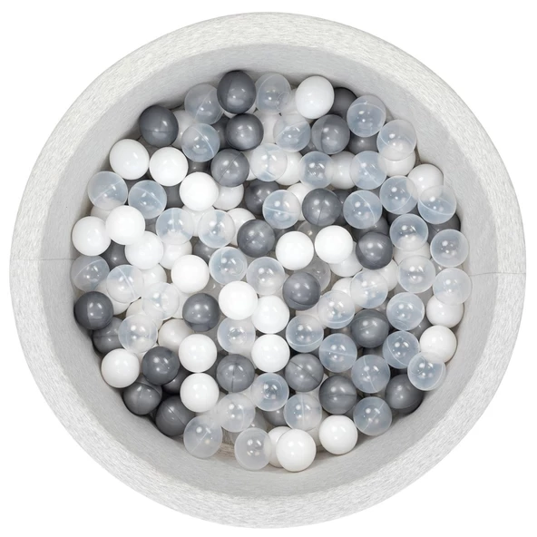 Wellgro Bubble Pops Açık Gri Sünger Top Havuzu / Gri, Şeffaf, Beyaz Toplu ürün görseli 1