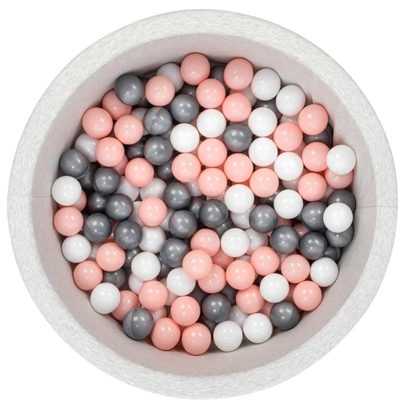 Wellgro Bubble Pops Açık Gri Sünger Top Havuzu / Gri, Pembe, Beyaz Toplu ürün görseli 1