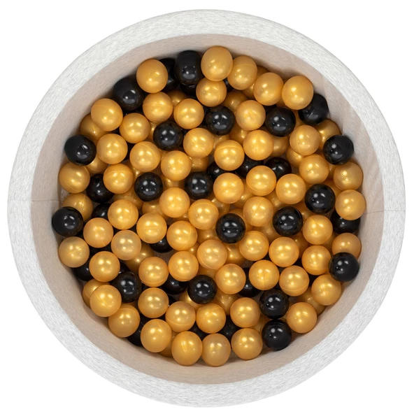 Wellgro Bubble Pops Açık Gri Sünger Top Havuzu / Gold, Gold, Siyah Toplu ürün görseli 1