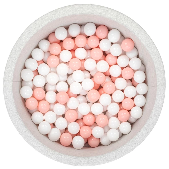 Wellgro Bubble Pops Açık Gri Sünger Top Havuzu / Beyaz, Beyaz, Pembe Toplu ürün görseli 1