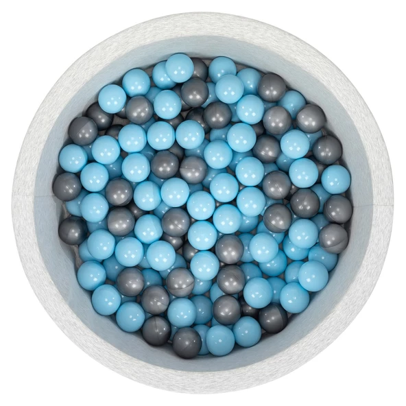 Wellgro Bubble Pops Açık Gri Sünger Top Havuzu / Mavi, Mavi, Gri Toplu ürün görseli 1