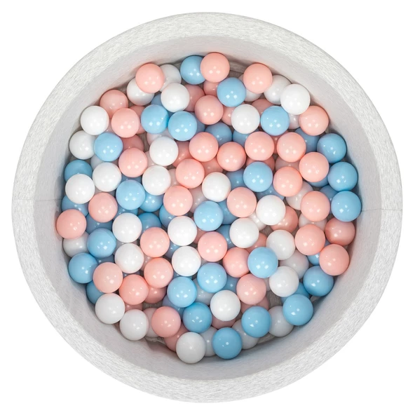 Wellgro Bubble Pops Açık Gri Sünger Top Havuzu / Mavi, Beyaz, Pembe Toplu ürün görseli 1
