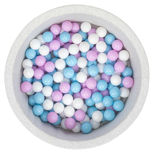 Wellgro Bubble Pops Açık Gri Sünger Top Havuzu / Mavi, Beyaz, Lila Toplu ürün görseli 1
