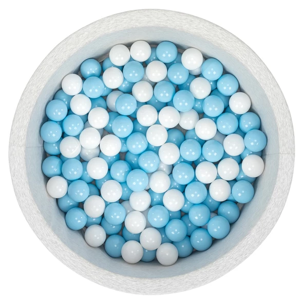 Wellgro Bubble Pops Açık Gri Sünger Top Havuzu / Mavi, Mavi, Beyaz Toplu ürün görseli 1