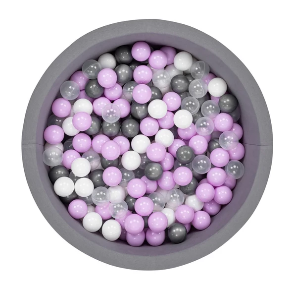 Wellgro Bubble Pops Gri Top Havuzu  - Gri/Beyaz/Seffaf/Lila Top ürün görseli 1
