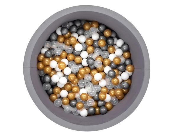 Wellgro Bubble Pops Jumbo Gri Top Havuzu  - Gri/Beyaz/Seffaf/Gold Top ürün görseli 1