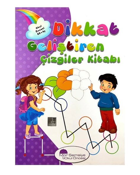 Dikkat Geliştiren Çizgiler Kitabı Mor Şemsiye Yayınları ürün görseli 1