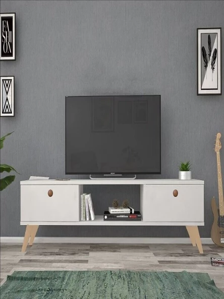 140 Cm Eda Beyaz Tv Ünitesi ürün görseli 1